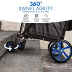 Carro de compras pequeño plegable SereneLife con forro extraíble (SLSPCART55) - Azul
