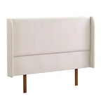 Cama Plataforma King/Queen, Estructura de Cama de Bambú Sólido Seco con Cabecero Alto Tapizado, Fácil Montaje -ModernLuxe