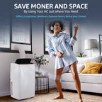Air Conditioner, 12000BTUs Portable Air Conditioner With 24H Energy Save Timer