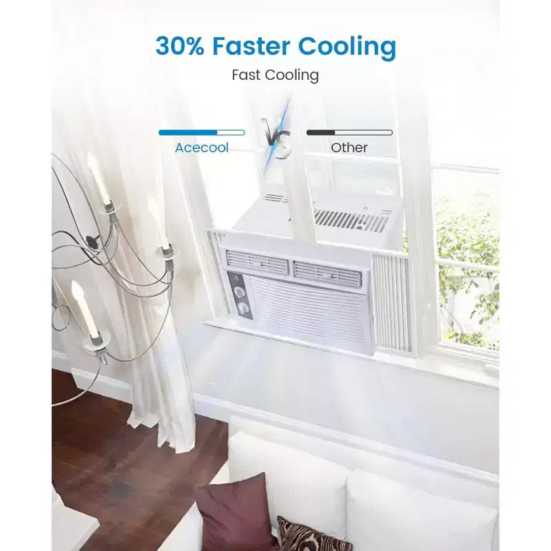5000 BTU Window AC Unit - Small Air Conditioner Cools 150 Sq.Ft