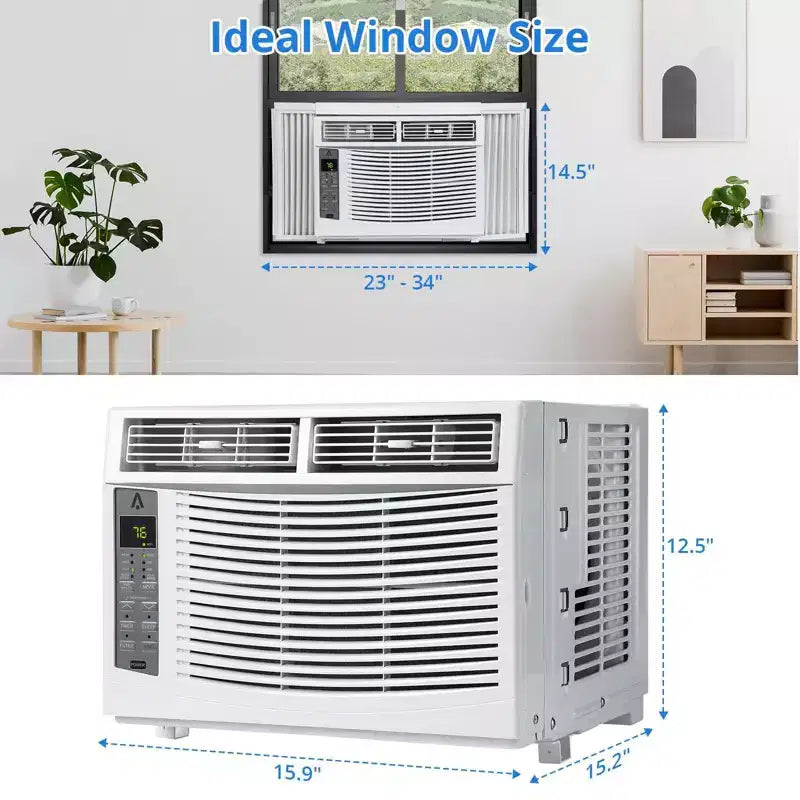 6000BTU Window Air Conditioner Units - Up to 250 Sq.Ft. 115V Air Conditioner Window Unit With Remote