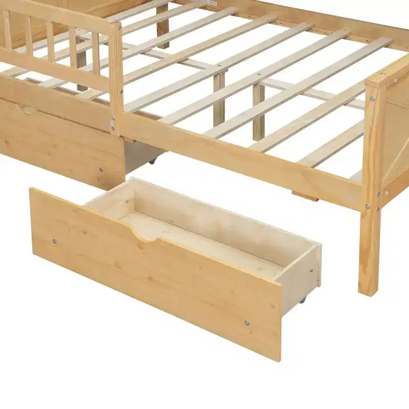 Camas de plataforma Whisen Wood tamaño matrimonial con LED