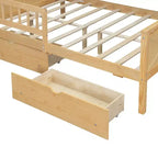 Camas de plataforma Whisen Wood tamaño matrimonial con LED