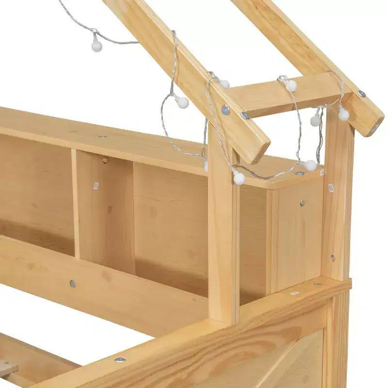 Camas de plataforma Whisen Wood tamaño matrimonial con LED