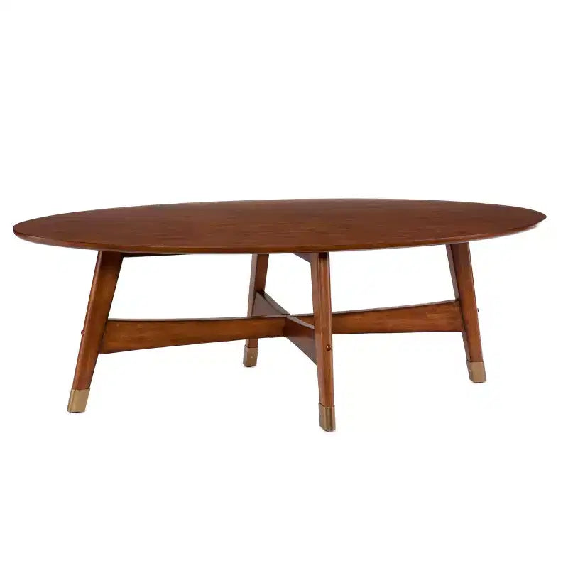 Mesa de centro moderna de mediados de siglo Rhoda - Marrón - SEI