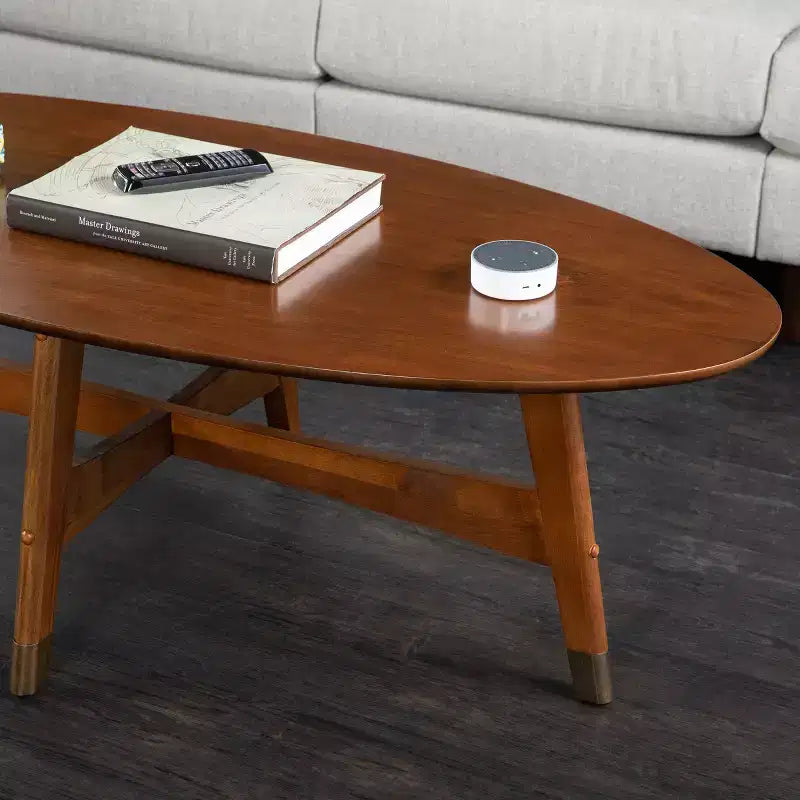 Mesa de centro moderna de mediados de siglo Rhoda - Marrón - SEI