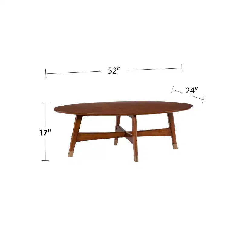 Mesa de centro moderna de mediados de siglo Rhoda - Marrón - SEI