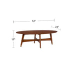 Mesa de centro moderna de mediados de siglo Rhoda - Marrón - SEI