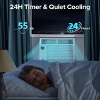 ZAFRO 5,000 BTU Small Window Air Conditioner Cool up to 150 Sq. Ft. with Ultra-Quiet, Compact-size, Washable Filter, Remote Control