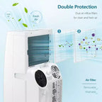 ZAFRO Portable Air Conditioners 14,000 BTU,Cooling, Dehumidifier & Fan 3-in-1,Air Conditioner Portable with Remote Control, Quiet