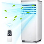 ZAFRO Remote Control&Window Kit, 3-in-1 AC Unit Built-in Dehumidifier,Fan Mode Portable Air Conditioner, white(8,000 BTU)