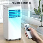 ZAFRO Remote Control&Window Kit, 3-in-1 AC Unit Built-in Dehumidifier,Fan Mode Portable Air Conditioner, white(8,000 BTU)