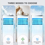 ZAFRO Remote Control&Window Kit, 3-in-1 AC Unit Built-in Dehumidifier,Fan Mode Portable Air Conditioner, white(8,000 BTU)