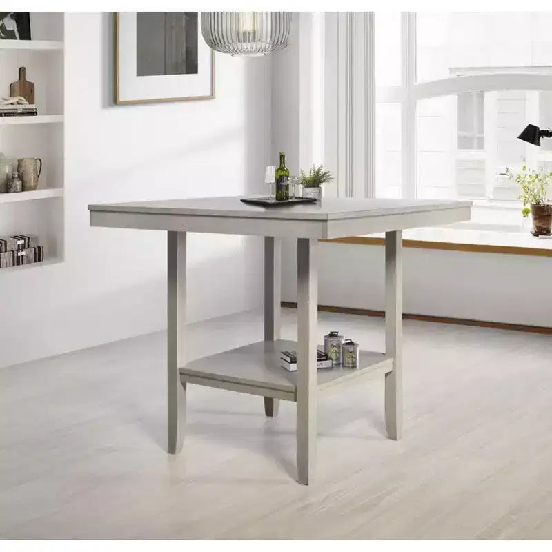 Juego de comedor Dothan de altura de mostrador Home Design, gris antiguo
