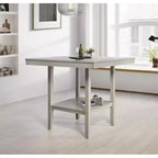 Juego de comedor Dothan de altura de mostrador Home Design, gris antiguo