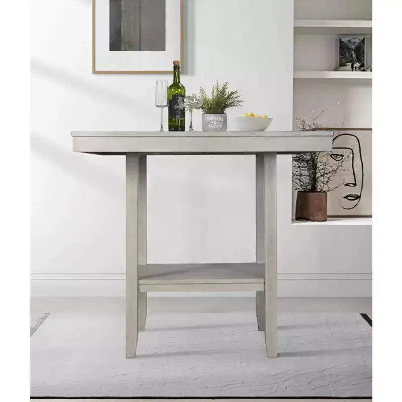 Juego de comedor Dothan de altura de mostrador Home Design, gris antiguo