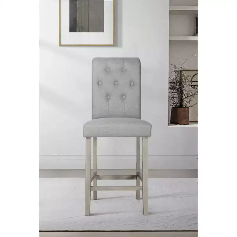 Juego de comedor Dothan de altura de mostrador Home Design, gris antiguo