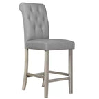 Juego de comedor Dothan de altura de mostrador Home Design, gris antiguo