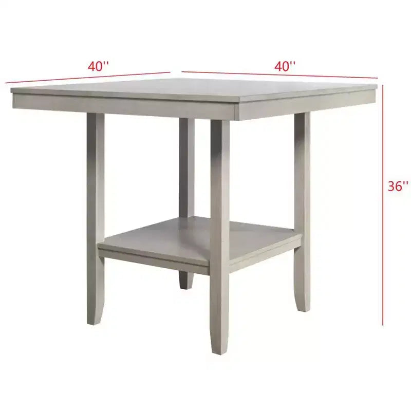 Juego de comedor Dothan de altura de mostrador Home Design, gris antiguo