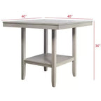 Juego de comedor Dothan de altura de mostrador Home Design, gris antiguo