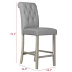 Juego de comedor Dothan de altura de mostrador Home Design, gris antiguo