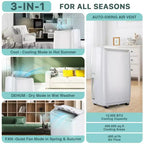 12,000 BTU Portable Air Conditioner for Rooms Up to 550 Sq.Ft, 3-in-1 AC/Dehumidifier/Fan