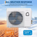 12000 BTU Wifi Mini Split AC, 21 SEER2 208-230V Inverter Ductless Wall AC w/WiFi & Alexa Compatible