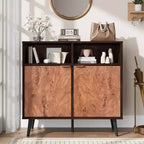 Aparador tipo bufé con almacenamiento, aparador tipo credenza con puertas de 31.5 pulgadas, gabinete para café