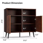 Aparador tipo bufé con almacenamiento, aparador tipo credenza con puertas de 31.5 pulgadas, gabinete para café