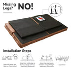 Dyonery 71 sofá cama convertible de piel sintética, futón de espuma viscoelástica, pequeño sofá cama moderno con respaldo dividido para sala de estar