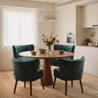 Sillón moderno sin brazos - Sillón de salón sin brazos con patas de madera, silla auxiliar tapizada y capitoné para tocador, tela cómoda, para sala de estar, dormitorio, patio