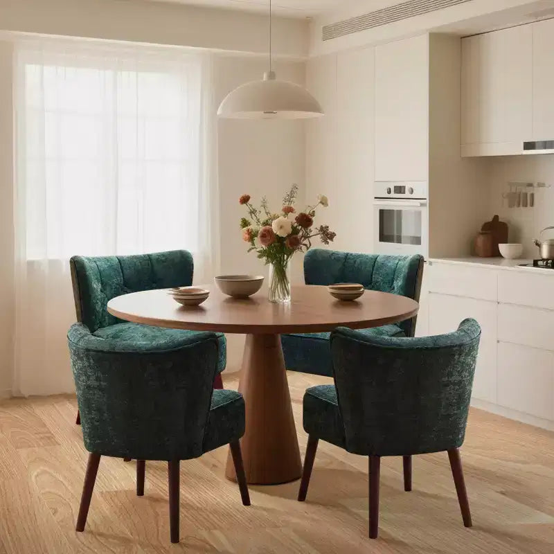 Sillón moderno sin brazos - Sillón de salón sin brazos con patas de madera, silla auxiliar tapizada y capitoné para tocador, tela cómoda, para sala de estar, dormitorio, patio