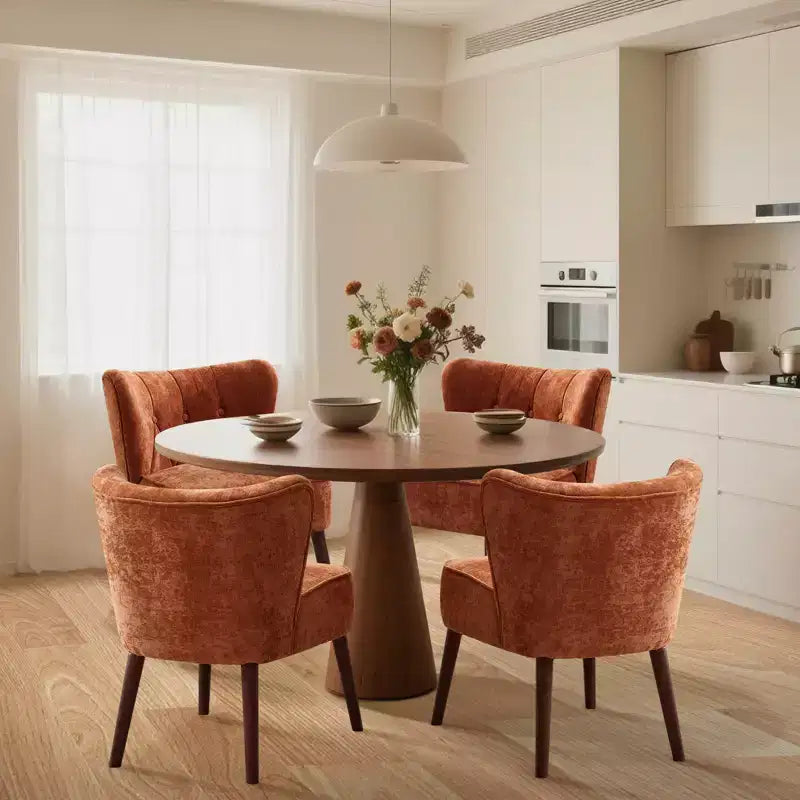 Sillón moderno sin brazos - Sillón de salón sin brazos con patas de madera, silla auxiliar tapizada y capitoné para tocador, tela cómoda, para sala de estar, dormitorio, patio