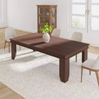Mesa de comedor rústica de 180 cm, mesa de cocina marrón con capacidad para 6-8 personas
