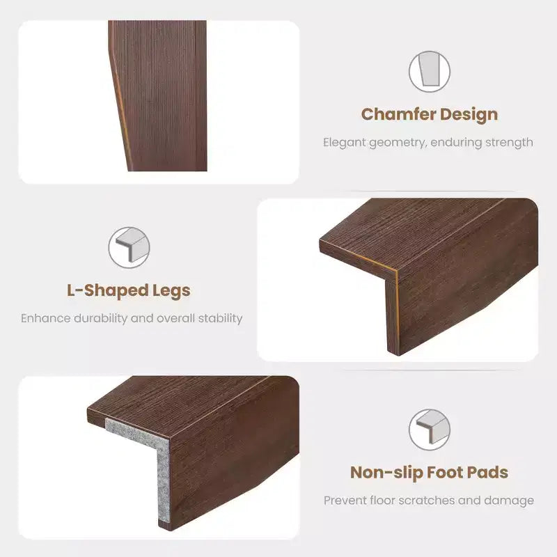 Mesa de comedor rústica de 180 cm, mesa de cocina marrón con capacidad para 6-8 personas