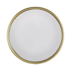 HomeRoots Espejo decorativo enmarcado con textura de hierro redondo dorado de 10 pulgadas