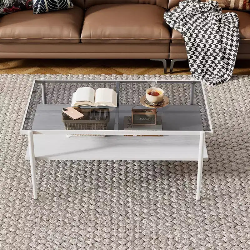 Juego de 3 mesas de centro y mesas auxiliares, mesa de cristal templado con capa de MDF, mesas modernas para sala de estar, cristal gris