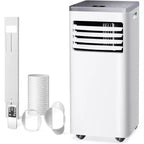 ZAFRO Portable Air Conditioner,AC Unit for Bedroom Room Garage RV, 24H Timer/Remote Control/2 Speeds/LED Display