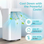 ZAFRO Portable Air Conditioners, Portable AC Unit Cools ,with Remote, 4 Modes Room Air Conditioners with Digital Display