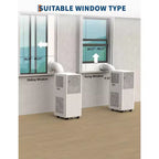 10,000 BTU Drainage-free Portable Air Conditioner for Indoor Rooms, 3-In-1 AC Unit for Bedroom 160-215 Sq.Ft