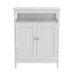 MAYEERTY Mueble de Almacenamiento Alto para Baño con Doble Puerta Persiana Blanco
