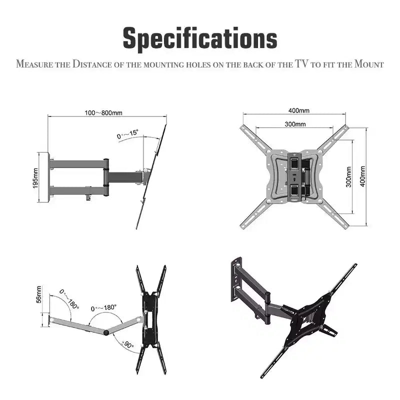 Soporte de pared ajustable y giratorio Karl Home para TV de 26 a 55 pulgadas