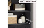 Estantería de granja con puertas de 30 cm de profundidad, estantes de almacenamiento de 181 cm de alto, librería industrial de madera, estanterías de 6 niveles para dormitorio
