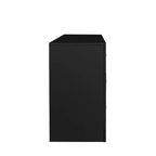 Cómoda Karl Home de 6 cajones, aglomerado negro, 120 cm de ancho
