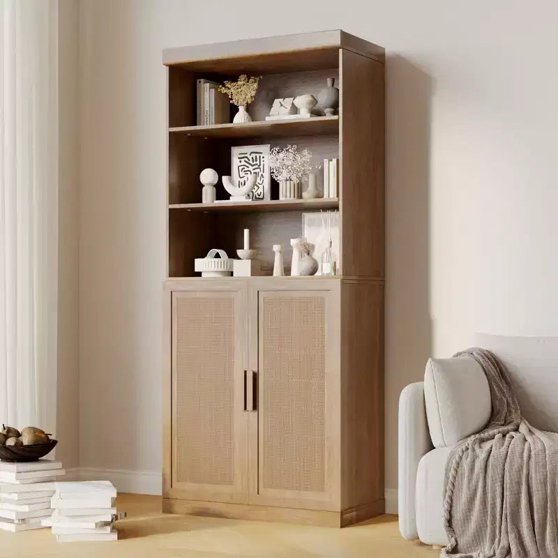 Home Tidying Artifact: Glass - Door Storage Cabinet, With A Stylish And Elegant Design, Large - Capacity Storage