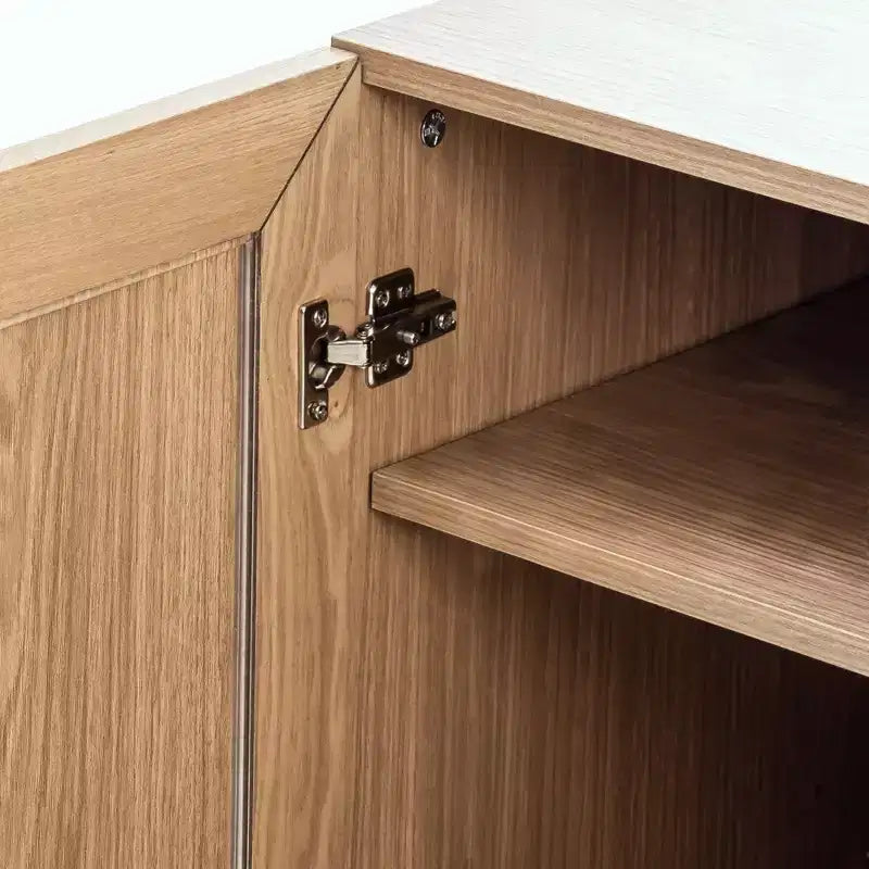 Artefacto para organizar el hogar: Armario de almacenamiento con puertas de cristal, con un diseño elegante y gran capacidad de almacenamiento