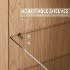 Artefacto para organizar el hogar: Armario de almacenamiento con puertas de cristal, con un diseño elegante y gran capacidad de almacenamiento