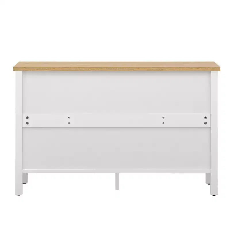 MAYEERTY Mueble para TV, centro de entretenimiento, consola multimedia con 3 espaciosas puertas de cristal, dispositivo antivuelco para sala de estar