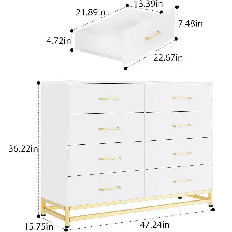 Organizador de almacenamiento de 8 cajones Zstar para sala de estar, dormitorio, pasillo