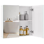 Yaheetech Frameless Mirror Cabinet with Two Frameless Mirrored Doors and Adjustable Shelf